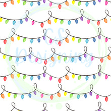 Load image into Gallery viewer, Christmas lights seamless pattern
