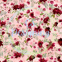 Load image into Gallery viewer, Burgundy floral seamless pattern
