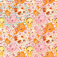 Load image into Gallery viewer, Valentine animals seamless pattern
